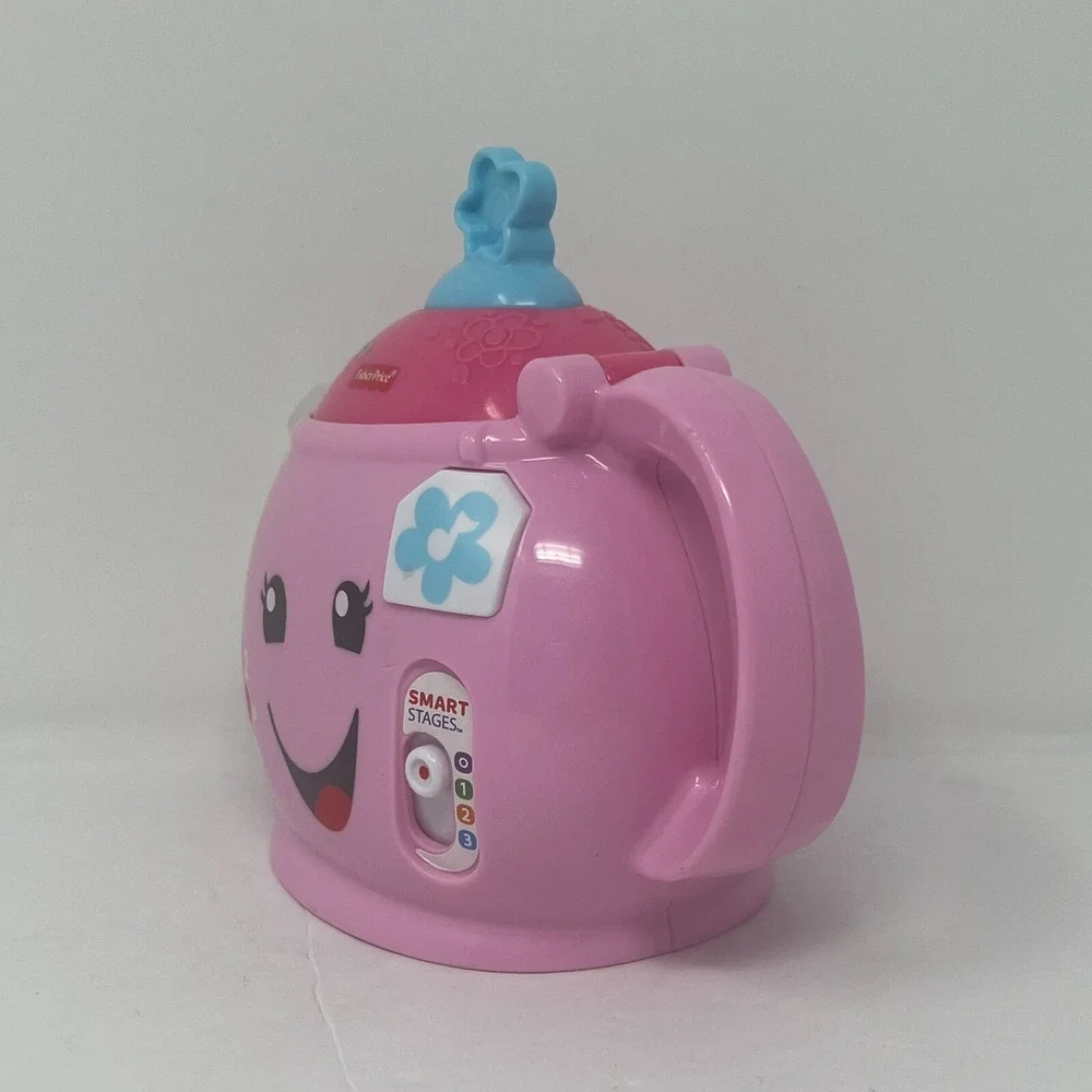 Fisher Price Pink Teapot Laugh and Learn Sounds Sings Light Up Interactive Toys